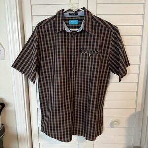 Mens Plaid Short Sleeve
